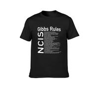 NCIS Gibbs Rules Unisex 100% Cotton Short-Sleeve T-Shirts Black XL