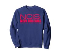NCIS: New Orleans Red Logo Sudadera, Unisex para Adultos, Azul Marino, XL