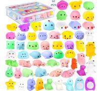NCKIHRKK 60 Piezas Kawaii Mochi Squishy Juguetes, Squeeze Juguetes, Regalo Detalles Cumpleaños Niños Colegio, Regalo para Relleno Piñatas de Cumpleaños Infantil, Regalos Alumnos Primaria
