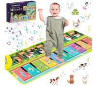 NCKIHRKK Alfombra Musical Piano para Bebé con 7 Llamadas de Animales, Juguetes Niños de 1 Año, Regalo Juegos Bebe de 1 Año, Piano Bebe Regalo Cumpleaños Navidad para Niño Niña