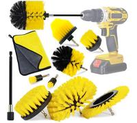 NCKIHRKK Cepillo para Taladro 10 Piezas, Extrasuave Cepillo de Limpieza Eléctrico Brochas Taladro, Kit Cepillo Taladro Tapiceria para Limpieza Coche, Llantas, Piso Azulejo Lechada, Bañera, Cocina