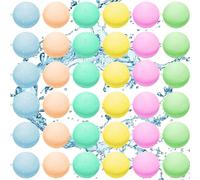 NCKIHRKK Globos de Agua Reutilizables, 36 Piezas Globos Agua de Silicona de Llenado Rapido, Juguetes de Bolas Agua Rellenables, Pelotas de Agua Juegos Playa/Piscina/Verano/Fiestas Acuáticas para Niños