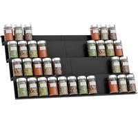 NCKIHRKK Juego de 8 cajones para especias, organizador de especias, cajón de 30,4 cm a 60,8 cm, extensible, para armario de cocina, 4 niveles, sin tarro de especias