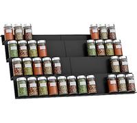 NCKIHRKK Juego de 8 Especieros para Cocina, Organizador Especias Cajon para Cocina Apto para 24 Tarros de Especias, Especiero Cajon para Cocina, Encimera, Armario, Estante, 4 Niveles