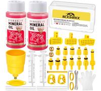 NCKIHRKK Kit Sangrado Frenos para Shimano, Kit de Purga para Frenos MTB Incl. 120 ML Liquido Frenos para Shimano, Kit Sangrado Frenos de Disco Hidráulicos para Shimano, Magura, Tektro