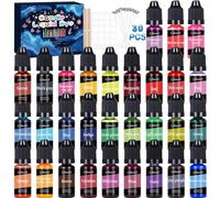 NCKIHRKK Tintes para Velas, 30 Colores Tinte de Vela Líquido Concentrado, Tinte a Base de Aceite para Vela, Kit Colorante de Cera Fabricación de Velas DIY para Cera de Soja - 10ml por color
