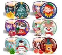 NCKIHRKK Velas Aromáticas Navidad, 6 Pack Velas Perfumadas Regalos Originales para Mujer, Cera de Soja Velas Navidad para Dormitorio, Baño, Yoga, Regalo de Cumpleaños, Valentín