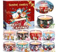 NCKIHRKK Velas Aromáticas Navidad, 9 Pack Velas Perfumadas Regalos Originales para Mujer, Cera de Soja Velas Navidad para Dormitorio, Baño, Yoga, Regalo de Cumpleaños, navidad Día de San Valentín