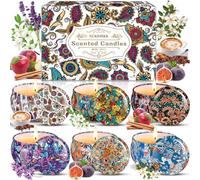 NCKIHRKK Velas Perfumadas, Aromáticas, 6 Piezas Decorativas Cera de Soja Natural, Regalos Originales de Cumpleaños, Día de la Madre, Navidad San Valentín Aniversarios para Mujer