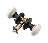 NCL - Pomos de puerta blancos, manijas de puerta sin llave, palancas de puerta de porcelana, perilla de puerta interior de baño