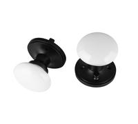 NCL - Pomos de puerta blancos sin llave, manijas de puerta de porcelana, perilla interior de puerta de baño