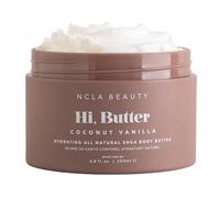 NCLA Beauty Hi Butter All Natural Body Butter - Body Moisturizer with Sunflower Oil and Shea, Cocoa, Mango Extracts - Coconut Vanilla - 6.8 oz