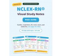NCLEX-RN Med-Surg Visual Study Notes: 170 Full-Color Study Sheets for Medical Surgical Nursing: Cardiac, Respiratory, GI, Renal, Neuro, and Endocrine Care, 2026 Edition
