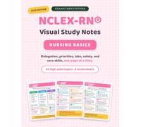NCLEX-RN Nursing Basics Visual Study Notes: 62 Full-Color Study Sheets Plus 8 Active Recall Worksheets: Delegation, Prioritization, Lab Values, Safety, and Infection Control, 2026 Edition