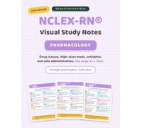NCLEX-RN Pharmacology Visual Study Notes: 95 Full-Color Study Sheets for Nursing Pharmacology: Drug Classes, High-Alert Medications, Antidotes, and Safe Administration, 2026 Edition