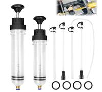 NCOALE 2 Aceite SuccióN Jeringa 500 ml Bomba Extractora De LíQuido, Bomba de extracción de Aceite para Coche, 200 ml, jeringa de extracción de Aceite con Manguera y Extensiones para líquido de