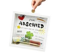 NCOALE Regalo de despedida para colegas, cambio de trabajo, marco de fotos 3D, despedida, colega, cambio de trabajo, madera, regalos de dinero, embalaje para regalos de dinero, embalaje de oficina
