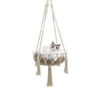 NCONCO Cama para gatos de macramé, hamaca para gatos, tejida a mano, cama para gatos