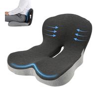 NCONCO Cojin Silla Oficina,CojíN de Asiento de Espuma ViscoeláStica PortáTil con Respaldo Lumbar para Escritorio Coche Ruedas AvióN Gaming Comodidad Durante Todo el DíA Funda Lavable