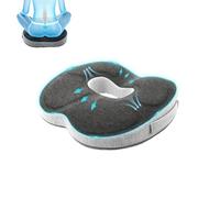 NCONCO Cojin Silla Oficina, Cojín Ortopédico para Coxis y Hemorroides | Ergonómico de Espuma con Memoria, Portátil Cojín Antiescaras para Silla, Cojín en Forma de Donut para Coche, Silla Gaming