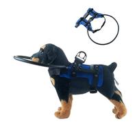 NCONCO Edificio de perros ciegos, anillo anticolisión para mascotas ciegas, construcción ajustable para perros, ayuda para mascotas, peso ligero, reflectante, collar anticolisión, arnés, guía