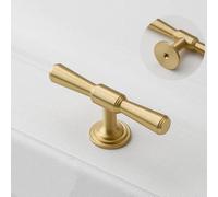 NCPSAKD Tiradores de cajón Minimalistas en latón Macizo, Tiradores de gabinete de Cobre Puro para hogares Modernos, Paquete de 2,P80mm(3.14")