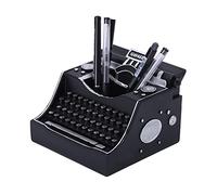 NCQIXIAO Portalápices vintage para escritorio, creativo titular de la pluma organizador taza para oficina, escuela y hogar (negro)