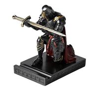 NCQIXIAO Soporte medieval para bolígrafos, organizador de escritorio y accesorios, soporte de resina para teléfono móvil como regalo para oficina y hogar (hierro)