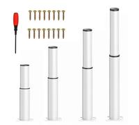 NCRGB 4 piezas de patas de muebles de metal blanco 40-70 cm, patas ajustables para muebles, altura ajustable, soporta hasta 800 kg, patas para muebles para televisor, sofá, silla de profesor