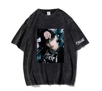 NCTCITY Hombre Mujer Camisetas de Manga Corta Stray Kids Dominate Impreso Casual Retro Lavada T-Shirts Harajuku tee Tops de Algodón Giant BangChan Lee Know Changbin Hyunjin Han Felix Seungmin I.N