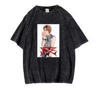 NCTCITY Hombre Mujer Camisetas de Manga Corta Stray Kids Dominate Impreso Casual Retro Lavada T-Shirts Harajuku tee Tops de Algodón Giant BangChan Lee Know Changbin Hyunjin Han Felix Seungmin I.N