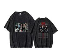 NCTCITY Hombre Mujer Camisetas de Manga Corta Stray Kids Dominate Impreso Casual Retro Lavada T-Shirts Harajuku tee Tops de Algodón Giant BangChan Lee Know Changbin Hyunjin Han Felix Seungmin I.N