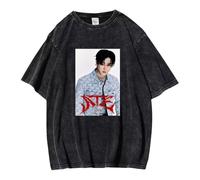 NCTCITY Hombre Mujer Camisetas de Manga Corta Stray Kids Dominate Impreso Casual Retro Lavada T-Shirts Harajuku tee Tops de Algodón Giant BangChan Lee Know Changbin Hyunjin Han Felix Seungmin I.N
