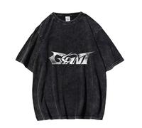 NCTCITY Hombre Mujer Camisetas de Manga Corta Stray Kids Dominate Impreso Casual Retro Lavada T-Shirts Harajuku tee Tops de Algodón Giant BangChan Lee Know Changbin Hyunjin Han Felix Seungmin I.N