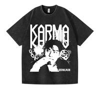 NCTCITY Hombre Mujer Camisetas de Manga Corta Stray Kids Karma Impreso Casual Retro Lavada T-Shirts Harajuku tee Tops de Algodón BangChan Lee Know Changbin Hyunjin Han Felix Seungmin I.N