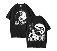 NCTCITY Hombre Mujer Camisetas de Manga Corta Stray Kids Karma Impreso Unisexo Casual T-Shirts tee Tops BangChan Lee Know Changbin Hyunjin Han Felix Seungmin I.N