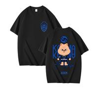 NCTCITY Hombre Mujer Camisetas de Manga Corta Stray Kids Karma Lindo Animal Impreso Unisexo Casual T-Shirts tee Tops BangChan Lee Know Changbin Hyunjin Han Felix Seungmin I.N