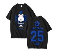 NCTCITY Hombre Mujer Camisetas de Manga Corta Stray Kids Karma Lindo Animal Impreso Unisexo Casual T-Shirts tee Tops BangChan Lee Know Changbin Hyunjin Han Felix Seungmin I.N