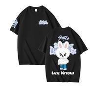 NCTCITY Hombre Mujer Camisetas de Manga Corta Stray Kids Lindo Animal Impreso Unisexo Casual T-Shirts tee Tops Stay in Our Little House BangChan Lee Know Changbin Hyunjin Han Felix Seungmin I.N