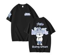 NCTCITY Hombre Mujer Camisetas de Manga Corta Stray Kids Lindo Animal Impreso Unisexo Casual T-Shirts tee Tops Stay in Our Little House BangChan Lee Know Changbin Hyunjin Han Felix Seungmin I.N