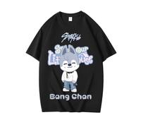 NCTCITY Hombre Mujer Camisetas de Manga Corta Stray Kids Lindo Animal Impreso Unisexo Casual T-Shirts tee Tops Stay in Our Little House BangChan Lee Know Changbin Hyunjin Han Felix Seungmin I.N