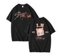 NCTCITY Hombre Mujer Camisetas de Manga Corta Stray Kids Lindo Impreso Unisexo Casual T-Shirts Harajuku tee Tops BangChan Lee Know Changbin Hyunjin Han Felix Seungmin I.N