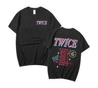 NCTCITY Hombre Mujer Camisetas de Manga Corta Twice 5TH World Tour Impreso Unisexo Casual T-Shirts Harajuku tee Tops Ready TO BE NAYEON JEONGYEON Momo Sana JIHYO Mina DAHYUN CHAEYOUNG TZUYU