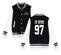 NCTCITY KPOP Twice Baseball Chaqueta con Botón Sudadera Tops Feel Special Imprimiendo Jacket Outerwear Suelto Suéter Hombres Mujeres NA YEON Jung YEON Momo Sana JI Hyo Mina DAHYUN CHAE Young TZUYU