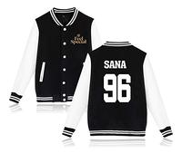 NCTCITY KPOP Twice Baseball Chaqueta con Botón Sudadera Tops Feel Special Imprimiendo Jacket Outerwear Suelto Suéter Hombres Mujeres NA YEON Jung YEON Momo Sana JI Hyo Mina DAHYUN CHAE Young TZUYU