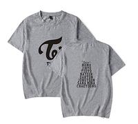 NCTCITY KPOP Twice Camisetas Suelta de Manga Corta Impresión T-Shirts de Verano Cuello Redondo tee Tops para Hombres y Mujeres NA YEON Jung YEON Momo Sana JI Hyo Mina DAHYUN CHAE Young TZUYU