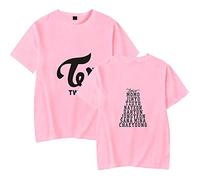 NCTCITY KPOP Twice Camisetas Suelta de Manga Corta Impresión T-Shirts de Verano Cuello Redondo tee Tops para Hombres y Mujeres NA YEON Jung YEON Momo Sana JI Hyo Mina DAHYUN CHAE Young TZUYU