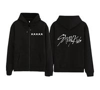 NCTCITY Mujer Sudaderas con Capucha KPOP Stray Kids Y2K E-Girl Hoodie con Cremallera Abrigos Casual The 3rd Album 5-Star Chaqueta Gótica Harajuku Streetwear Oversized Tops BangChan Hyunjin Felix