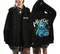 NCTCITY Mujer Sudaderas con Capucha Stray Kids Y2K E-Girl Hoodie con Cremallera Abrigos Chaqueta Gótica Harajuku Streetwear Oversized Tops 5-Star Maniac NOEASY MIROH Hyunjin Han Felix Jisung
