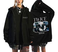 NCTCITY Mujer Sudaderas con Capucha Twice Y2K E-Girl Hoodie con Cremallera Abrigos Chaqueta Gótica Harajuku Streetwear Oversized Tops Ready TO BE NAYEON Momo Sana JIHYO Mina TZUYU
